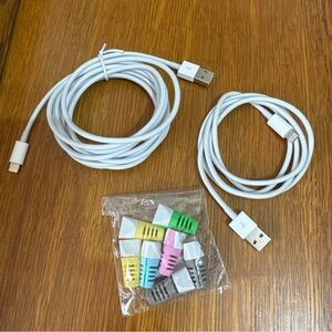 USB to C Charging Cable Set  with Cord Protectors
